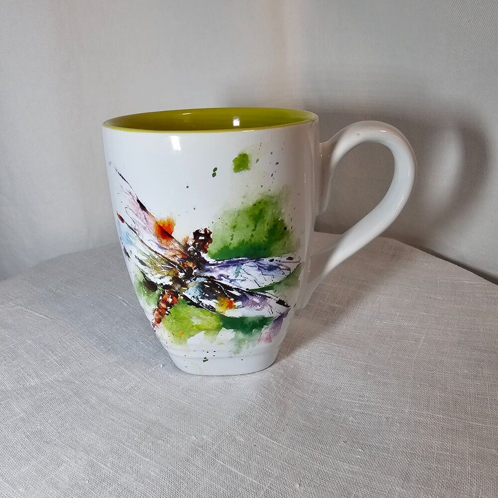 Beautiful Dragonfly Coffee Mug by Renowned Artist Dean Crouser 2014 Cup
